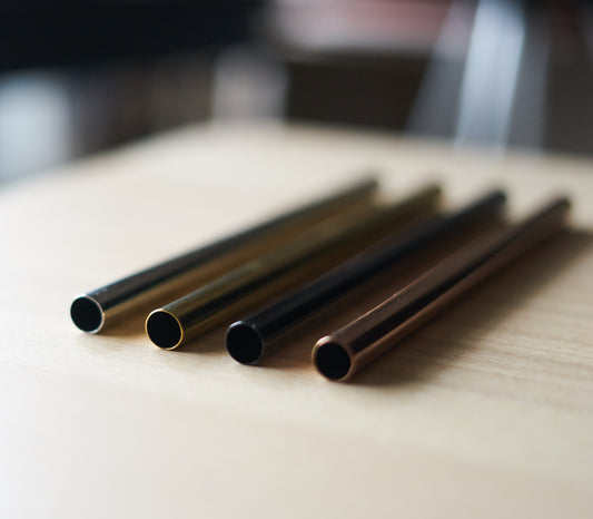 10x Stainless Steel Smoothie Straws with 3x Cleaning Brushes